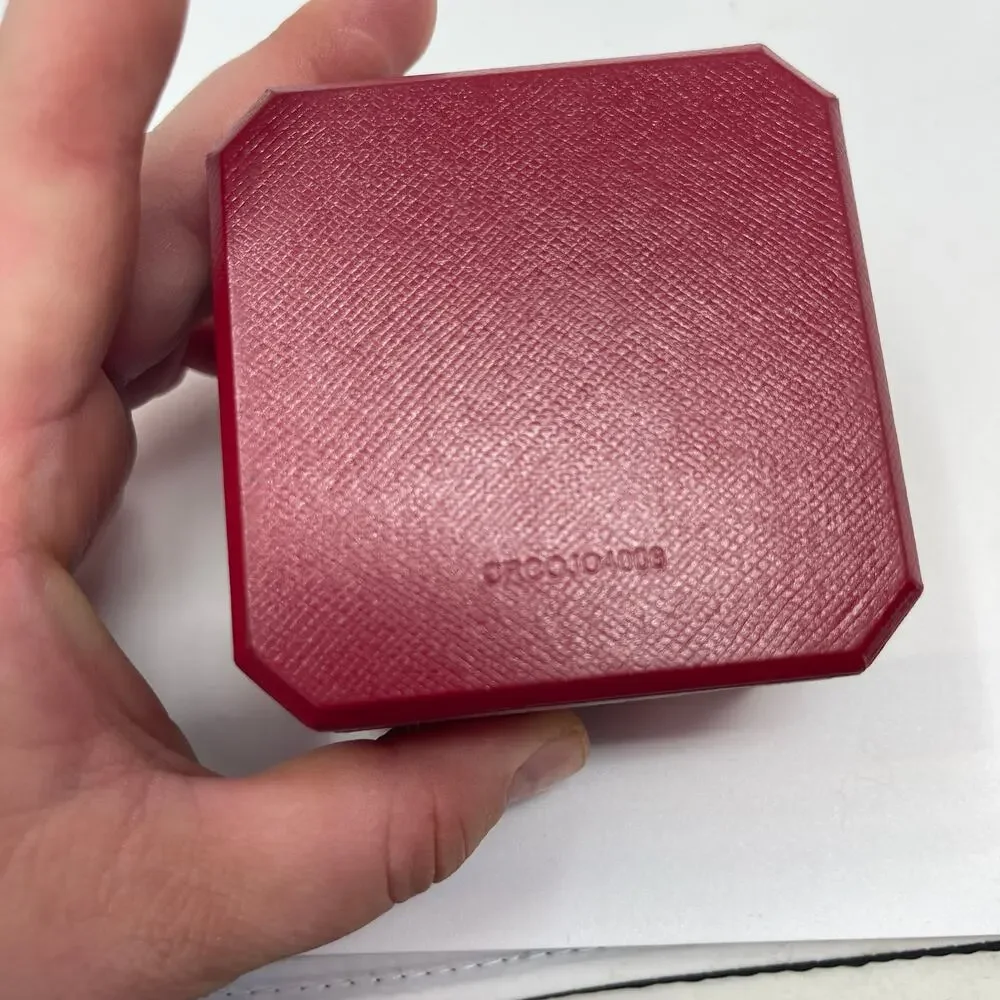CARTIER - RED JEWELRY BOX - AUTHENTIC - NECKLACE RING PEDANT CASE